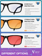 VMJFBJ Blue Light Glasses for Men Woman, Anti Blue Light Blocking Glasses with Amber Lens for Computer Screen Monitor Gaming Better Sleep Reduce Eye Strain Gamer Glasses
