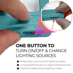 MAGNIPROS 5X Large LED Full Page Magnifying Glass w/Collapsible Hands-Free Stand & 3 Color Light Modes to Reduce Eye Strain-Ideal Reading Small Prints, Crafting, Low Vision & Seniors