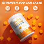 CATENATE Creatine Gummies for Women & Men, 4500MG Creatine Monohydrate Gummies, Great Taste, Muscle Strength, Endurance & Recovery Support, Vegan, Gluten-Free, Non-GMO, 90 Count (Orange)