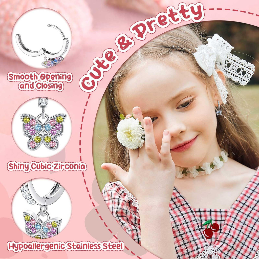 Jstyle Hypoallergenic Earrings for Girls Women Flat Back Earring Multicolor