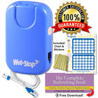 Wet-Stop 3 Blue Bedwetting Enuresis Alarm with Loud Sound and Strong Vibration for Boys or Girls, Proven Solution for Bedwetters