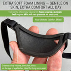 Premium Handmade Leather Eye Patch with Soft Foam Padding, Slim Adult Eye Patch for Men and Women for Lazy Eye Therapy, Cosplay, and Pirate Costume (Black, Right)