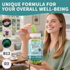 Zeolite Gummies for Women - Zeolite Supplement with Milk Thistle, Chlorella, Vitamin B12 & D3 - Supports Heavy Metal, Immune Health, Natural Metabolism, Energy & Clear Skin - 30 Day Vegan Supply