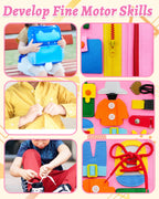 Board Toys for Toddler Girls & Boys Birthday Gifts, Sensory Toys for Toddlers, Educational Travel Toy, Preschool Activities for Learning Fine Motor Skills