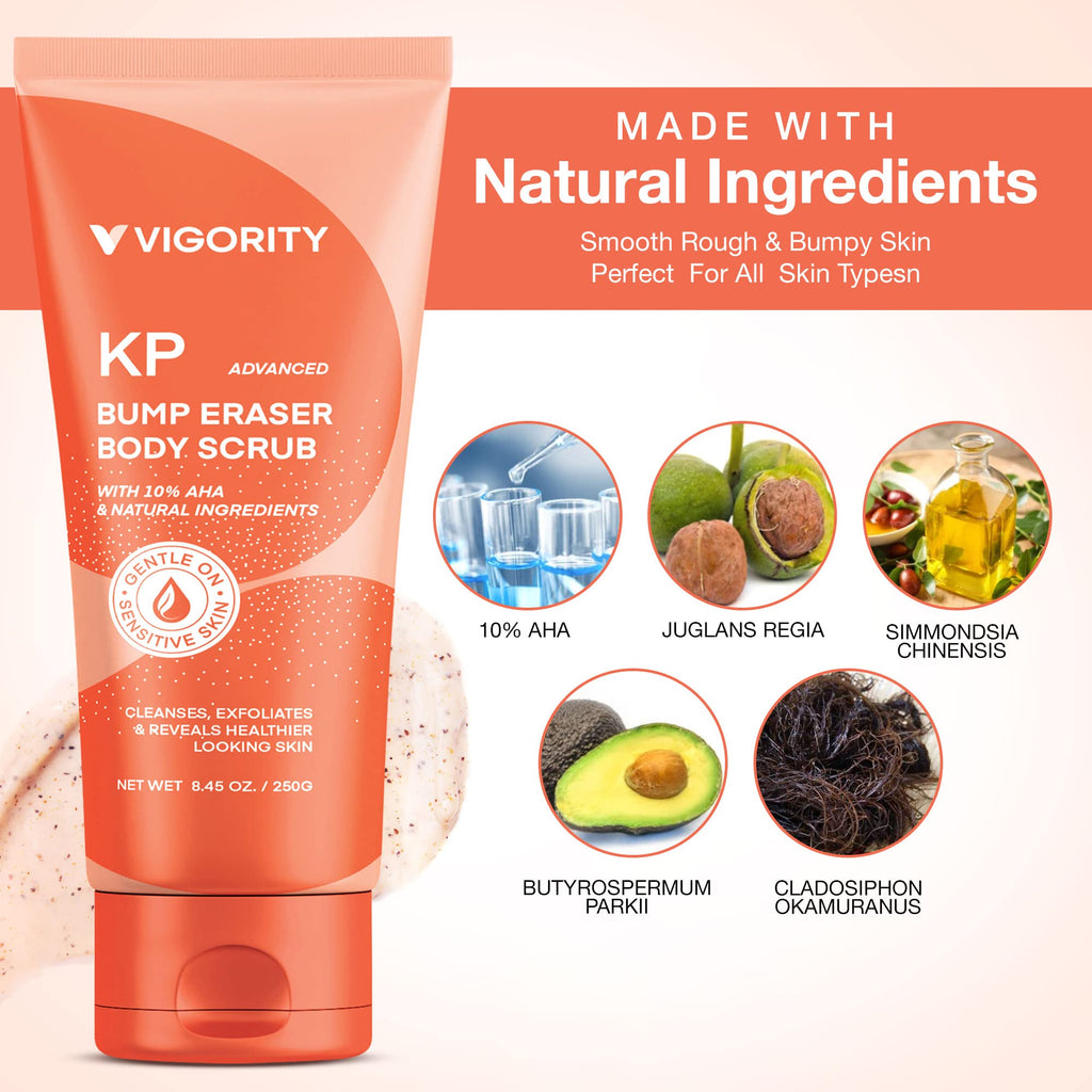 Skin Care Set- KP Bump Eraser Body Scrub and the Stretch Mark Prevention Cream