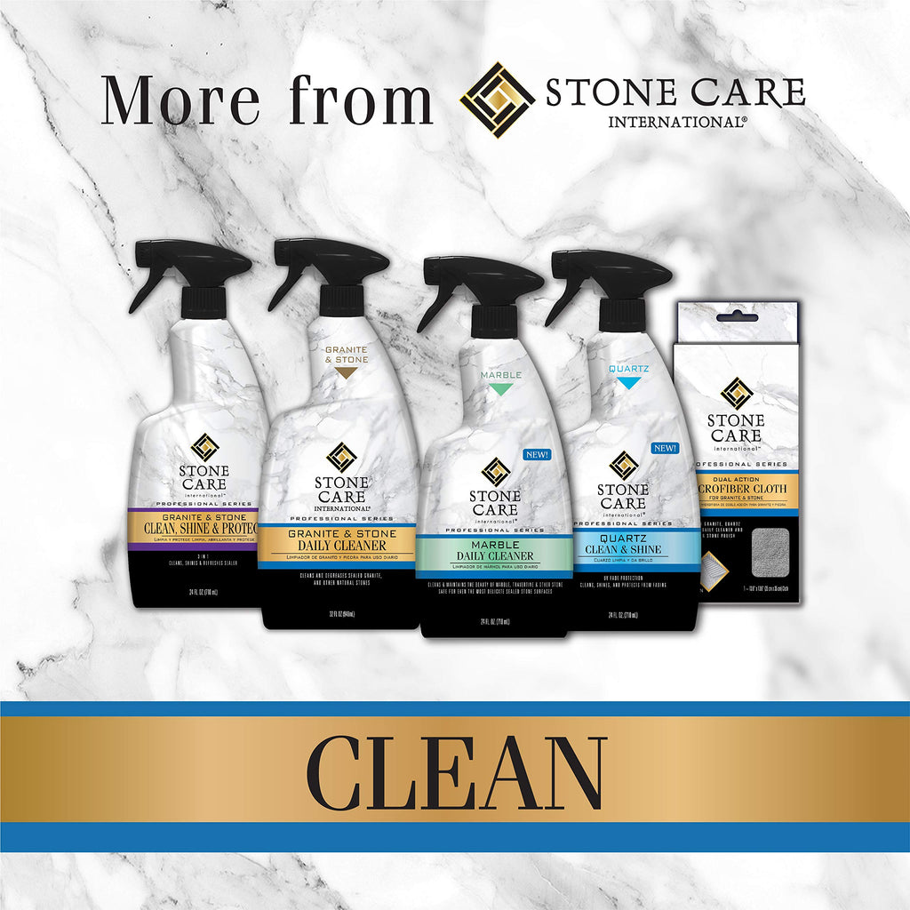 Stone Care International Quartz Cleaner and Polish - 24 Ounce (2 Pack) - Clean & Shine Your Quartz Countertops Islands and Stone Surfaces with UV Protection