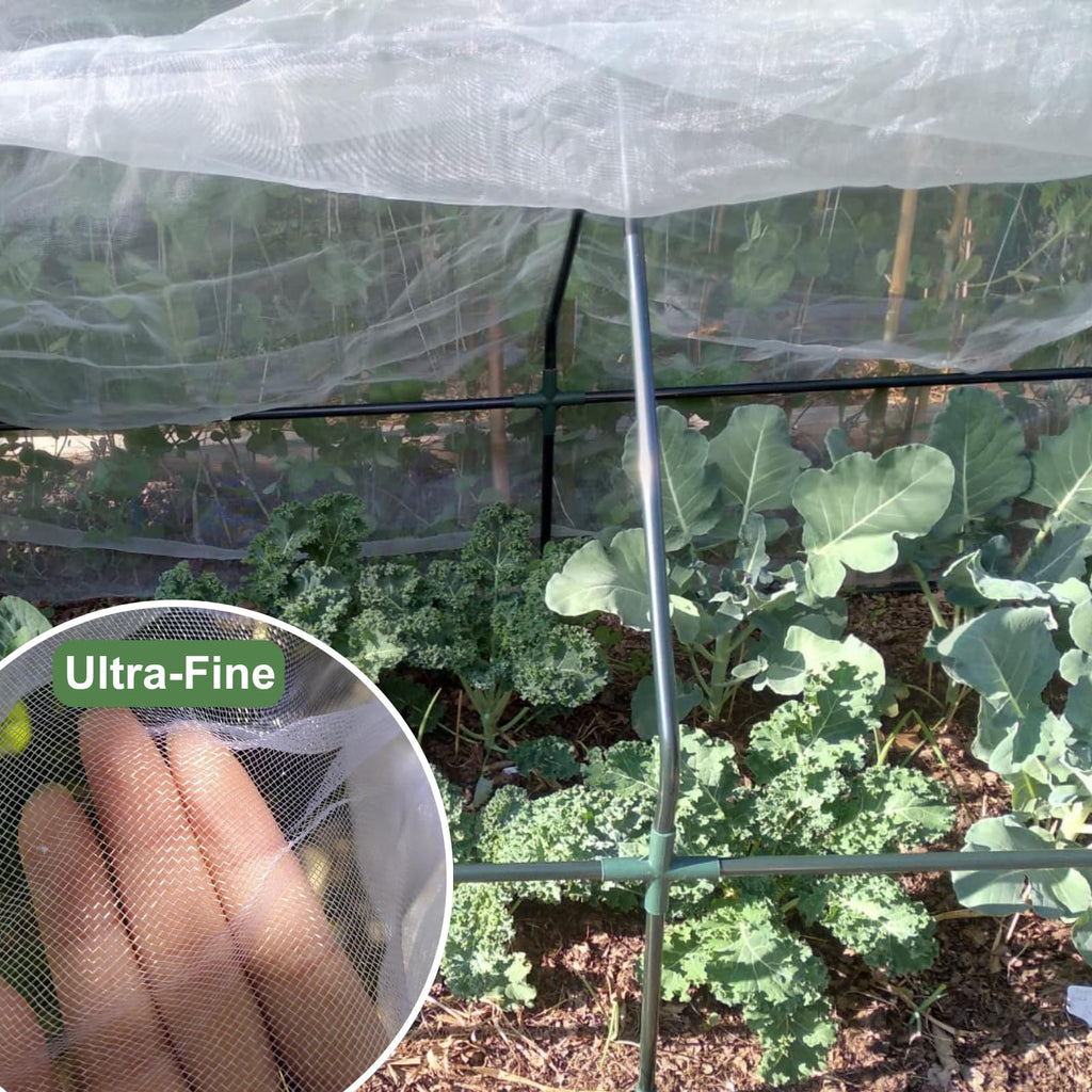 Garden Netting for Raised Beds, 10 ft x 33 ft Ultra Fine Mesh Mosquito Net Pest Barrier Bird Bug Insect Netting for Garden Greenhouse, Plant Row Cover for Protect Vegetables Fruits Flowers Trees