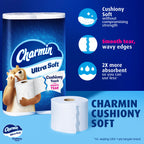 Charmin Ultra Soft Cushiony Touch Toilet Paper, 30 Family Mega = 153 Regular Rolls, 2-Ply, White