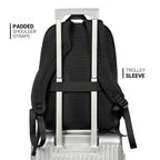 ZORFIN 26L Black Backpack for College, and Travel: Water Resistant Bookbag