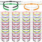 Sasylvia 100 Pcs Christian Cross Bracelets Bulk Adjustable, Multicolor