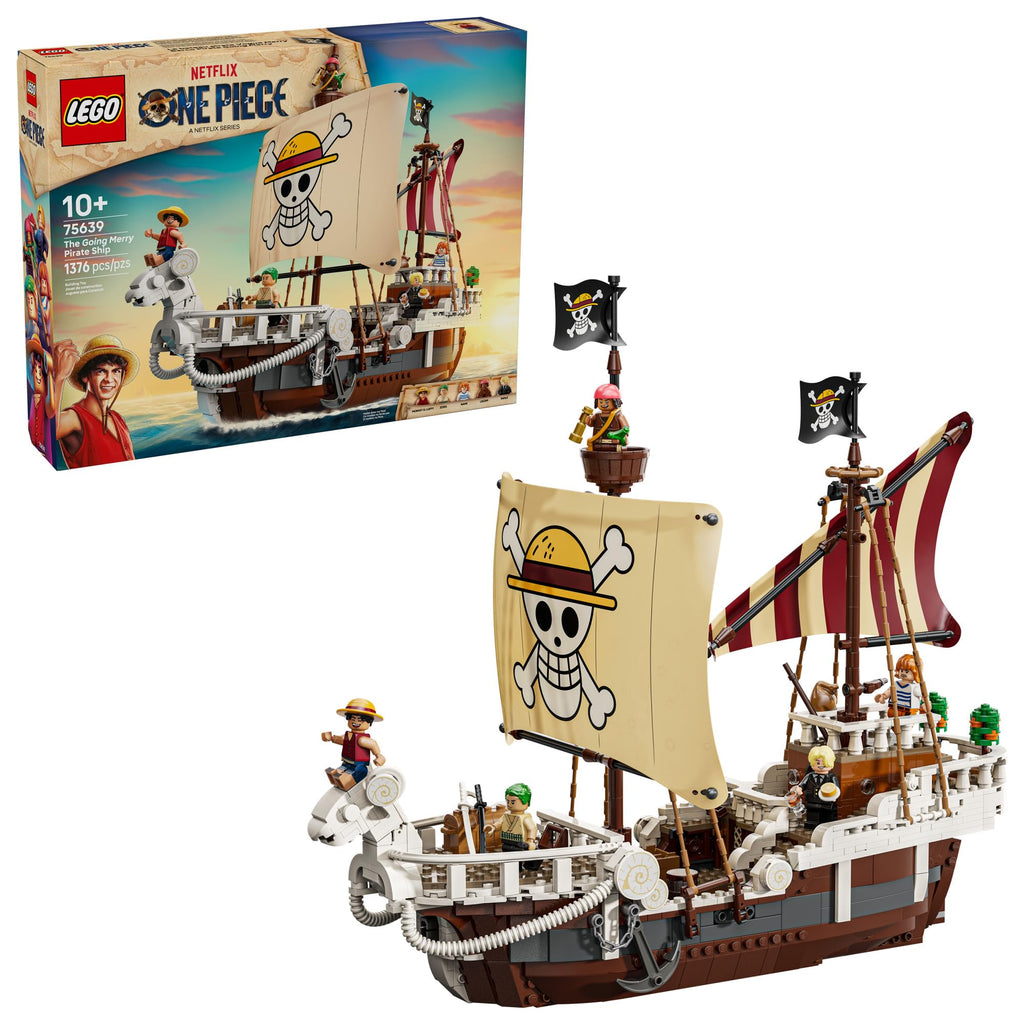 LEGO ONE Piece The Going Merry Pirate Ship Building Blocks - Pretend Play Adventure Toy for Boys & Girls, 10+ - Straw Hat Crew Toy Figures & Playset for Anime Fans - Gift Idea for Birthdays - 75639