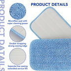 Replacement Mop Pads Fit for Rubbermaid Commercial 18" and 17" Mop - 10 Pack Wet & Dry Commercial Cleaning Reusable Refills Fit for Any Flat System 17 and 18 Inch