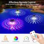LENONE Floating Pool Lights Solar Powered, 6.5“ Vibrant RGB Colors Pool Lights that Float with Dynamic Lighting Effects, Waterproof Float or Hang Solar Floating Light for Pool Hot Tub Garden Party(1)