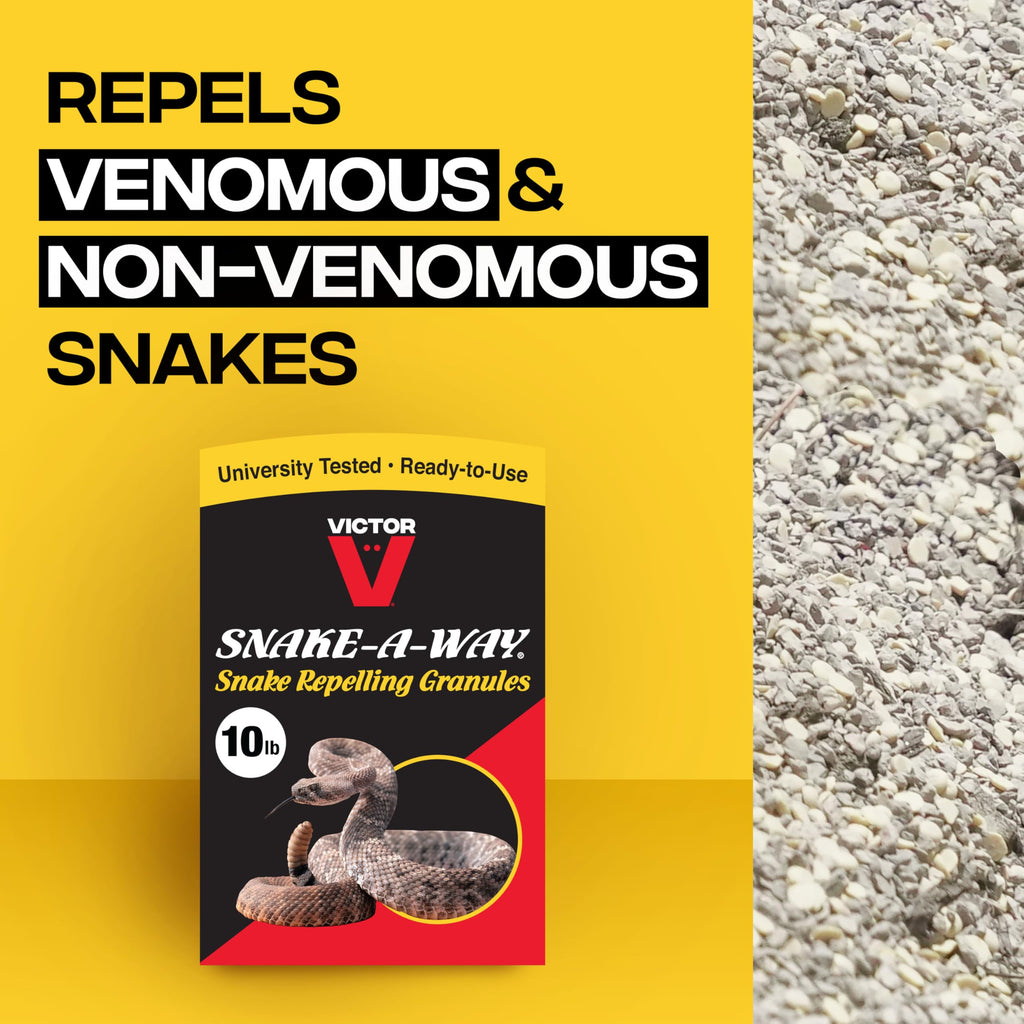 Victor Snake-A-Way Outdoor Snake Repellent Granules for Yard, 10 lb Bag