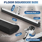 DSV Standard Uneven Surface Floor Squeegee 22’’, Double Foam Blade Garage Squeegee, Taper Pole Connection - Handle Sold Separately for Tiles, Concrete and Asphalt