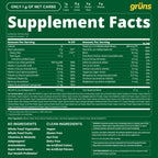 Gruns Sugar-Free Super Greens Gummies, Multivitamin Superfood Gummy Bears, Spirulina, Chlorella, Prebiotics & Fiber gummies for Digestive Health, Adaptogens Supplement, 20 Vitamins & Minerals, 10 pack