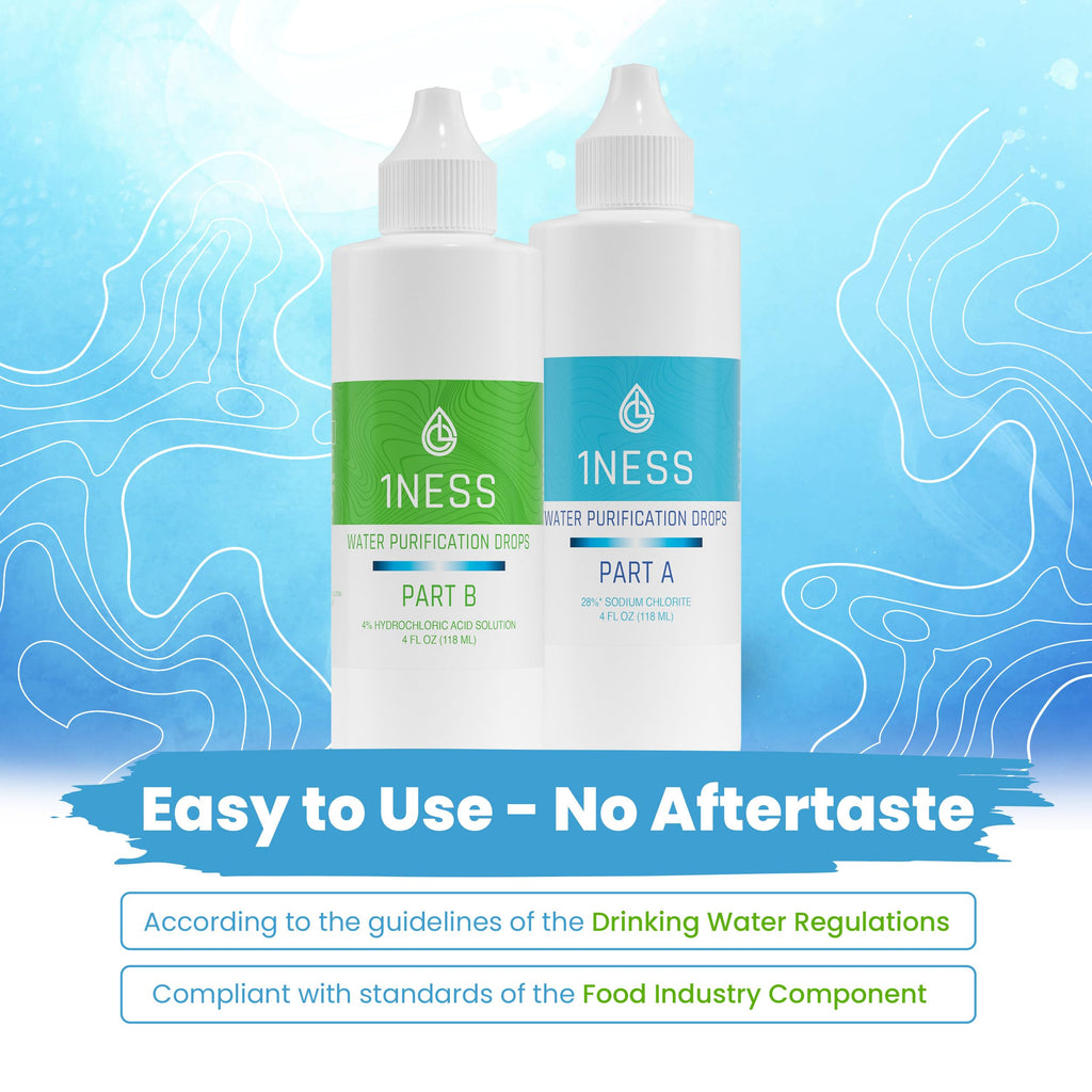 Chlorine Dioxide Kit - Hydrochloric Acid 4% and Sodium Solution (1x 4oz Solution A + 1x 4oz Solution B)