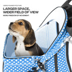 Pet Stroller for Small Dogs 10 lbs, Dog Stroller for Medium Dogs 30 lbs, Cat Strollers for 2 Cats, 3 Wheels Foldable Jogger Puppy Stroller with Storage Basket and Cup Holder, Blue Polka Dots