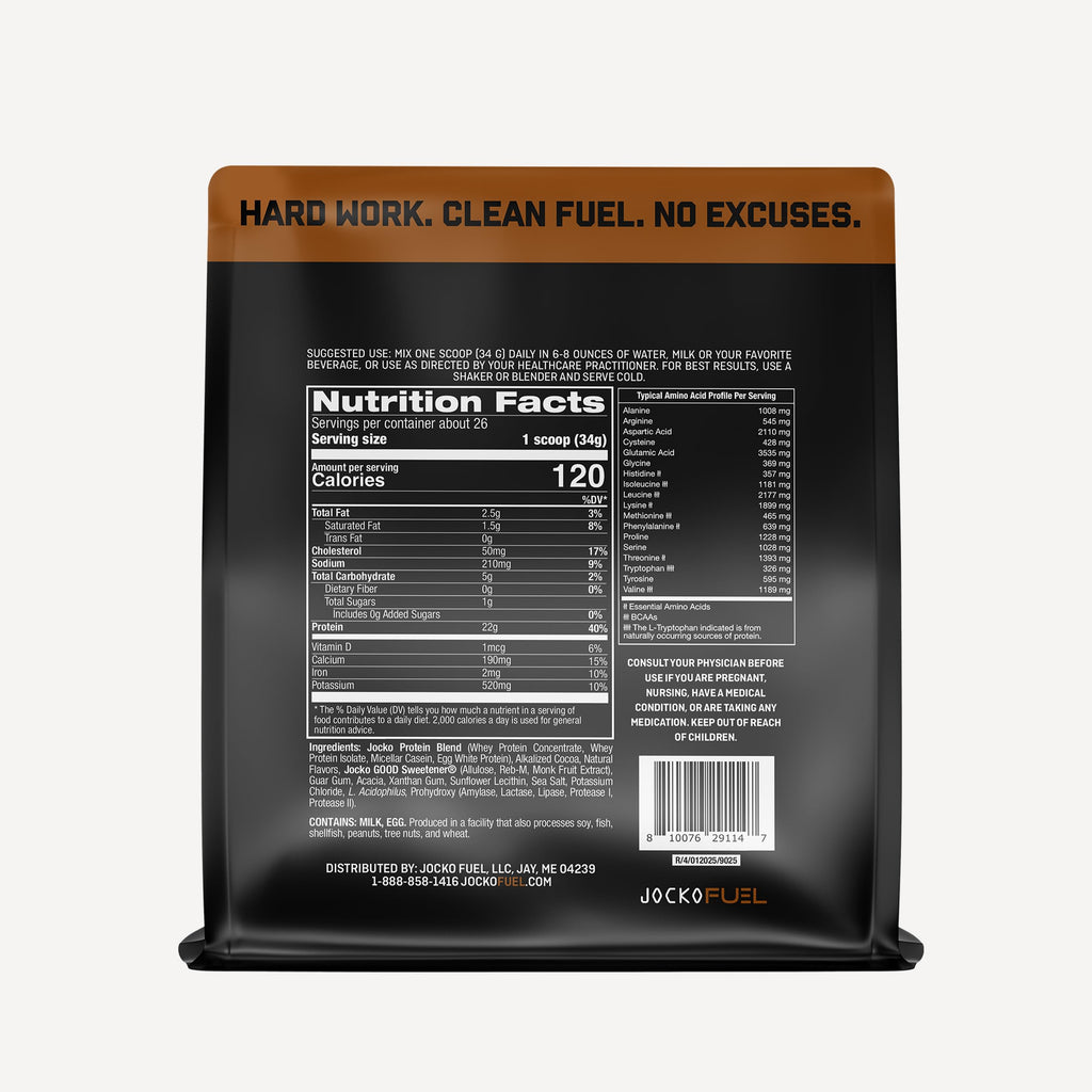 Jocko Fuel Whey Protein Powder, Chocolate Milkshake | 26 Servings