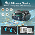 WYBOT C2 Cordless Robotic Pool Cleaner(2026 Upgraded Motor), Dual Filtration, Wall Climbing & Waterline Cleaning, App Scheduling, Smart Navigation, Pool Vacuum for Inground Pools-Black&Green