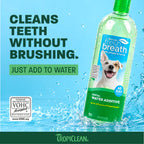 TropiClean Fresh Breath Dental Water Additive, Dog Breath Freshener, 33.8oz
