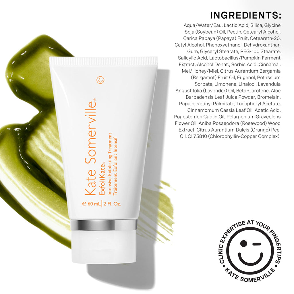 Kate Somerville ExfoliKate Intensive Exfoliating Treatment – Salicylic Acid and Lactic Acid Super Facial Scrub Improves Texture and Pores, 2 Fl Oz