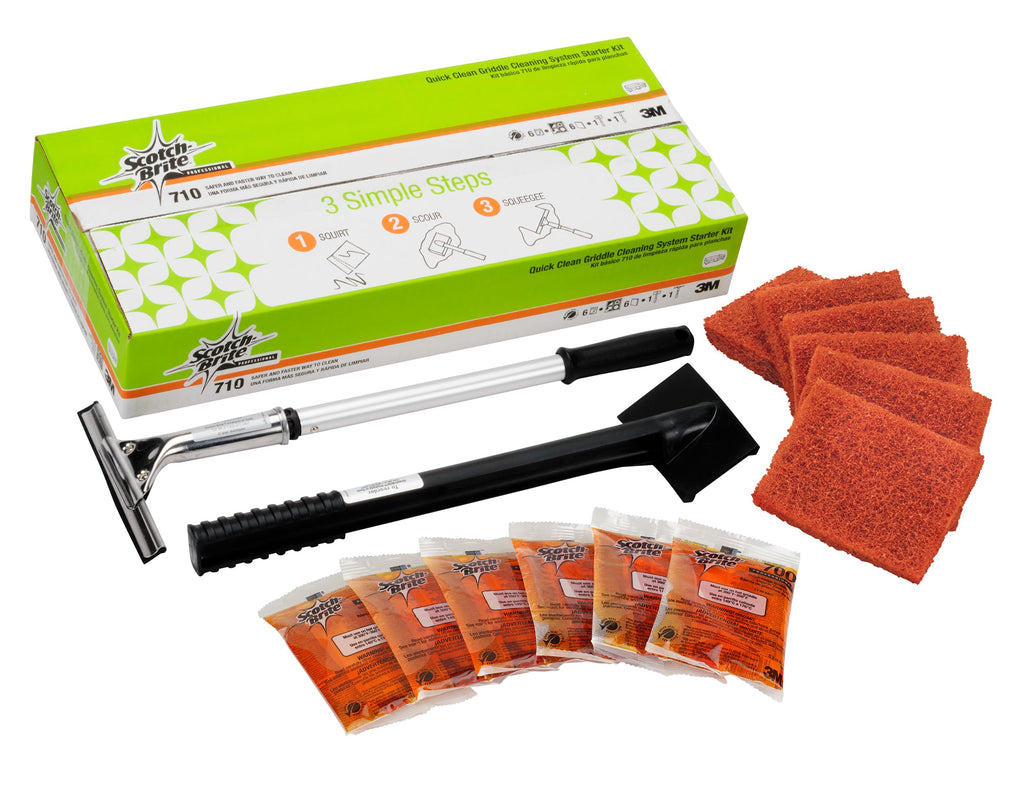 3M Scotch-Brite Griddle Cleaning, Orange, 1 System