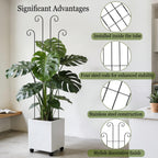 3 Set Tall Trellis for Potted Plants Indoor, 32'' Expandable Garden Metal Trellis for Climbing Plants Outdoor, Monstera Plant Support for Hoya, Vine, Ivy Pothos (Black)