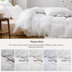 Bedsure Prewashed Duvet Cover Queen, Bedding Set with Zipper Closure, White