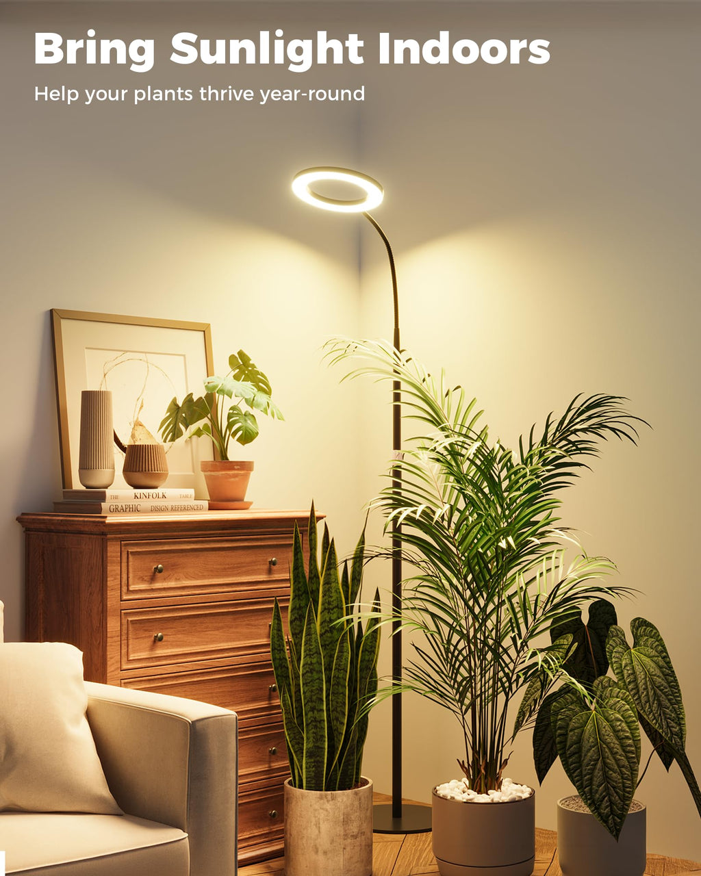 Bamworld Grow Lights for Indoor Plants, Full Spectrum Plant Lights