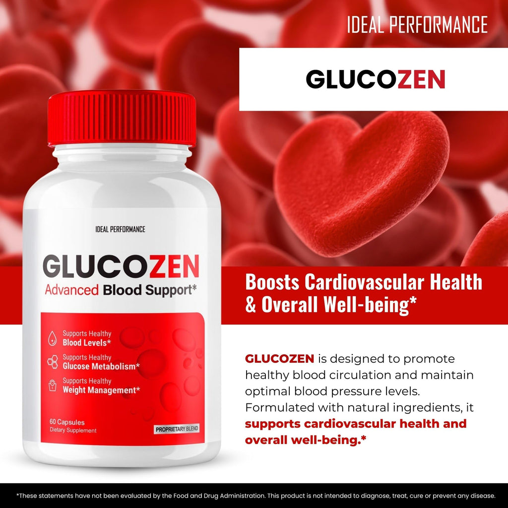 Glucozen Capsules, Glucozen Support Supplement Pills - Maximum Strength, Glucozen Health & Wellness Capsules, Glucozen All Natural Formula Pills, Gluco Zen Health Capsules Reviews (2 Pack)