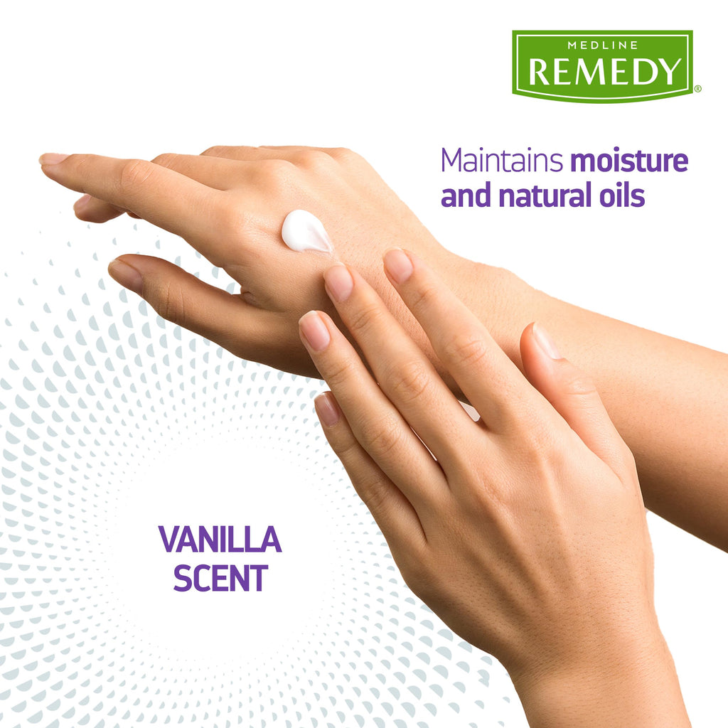 Medline Remedy Clinical Skin Cream, Nourishing Formula for Dry Skin, 32 oz. Pump Bottle