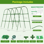 MQHUAYU Cucumber Trellis for Raised Bed,U-Shape Garden Trellis for Climbing Plants Outdoor, Metal Arch Vegetables Trellis, Plant Support for Vine (Green, 63" Lx21.6 Wx47.2 H-Large)