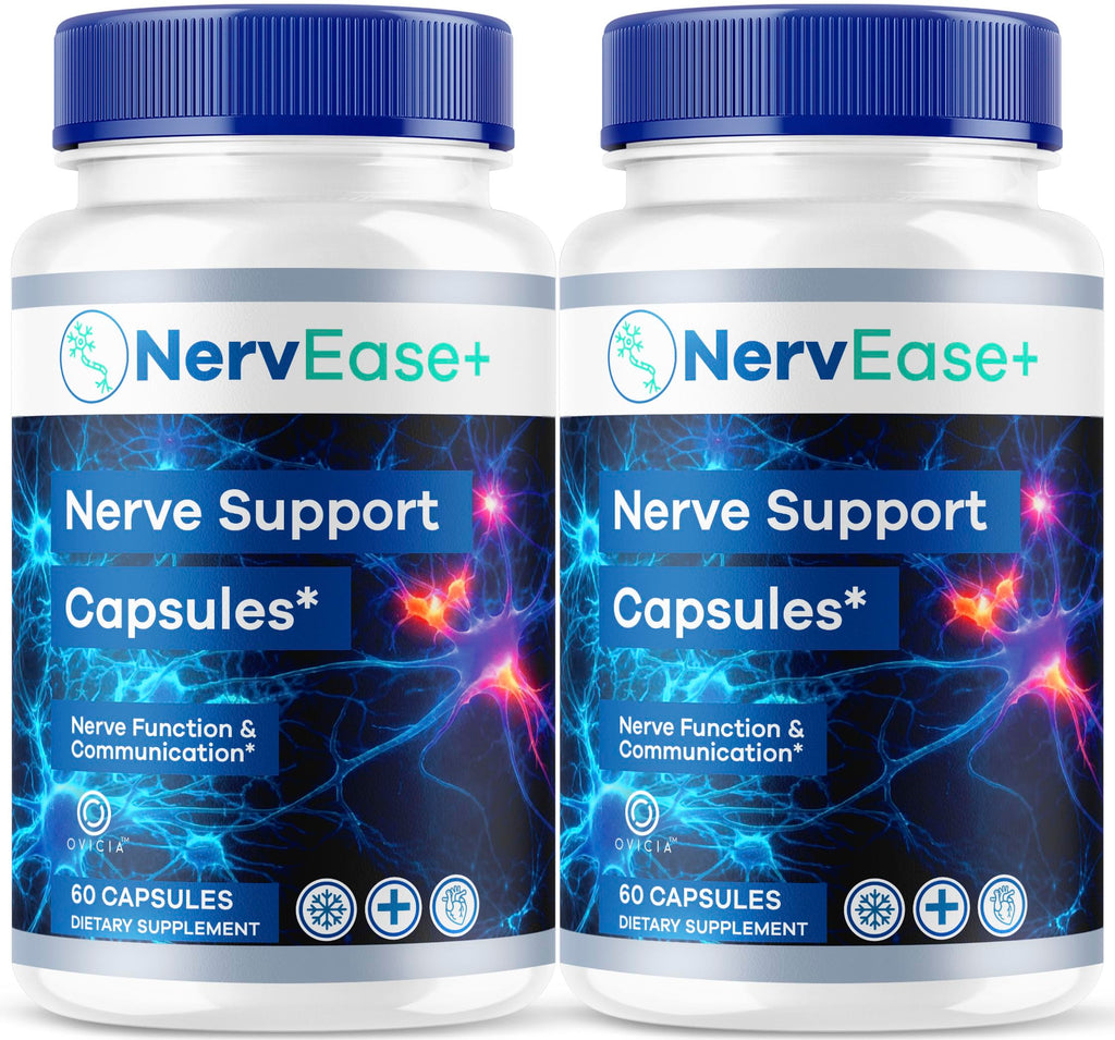 (2 Pack) NervEase - NervEase Support Capsules Advanced Formula Maximum Strength, Daily Premium Pills All Natural Ingredients Vitamins Support for Overall Health & Wellness, 120 Capsules for 2 Months