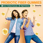 9-in-1 Probiotic Prebiotic Fiber Gummies for Adults & Teens, Fiber Supplement Pro with 5 Billion CFU Bacillus Coagulans, Psyllium Husk, FOS, Inulin, ACV for Digestion & Gut, 60 Vegan Pineapple Gummies