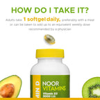 Noor Vitamins Halal Vitamin D, Halal Vitamin D3, 5000 IU Softgels, Supports Bone, Immune & Heart Health, from Safflower Oil to Maximize Absorption, Non-GMO, Gluten Free & Halal (60 Count)…