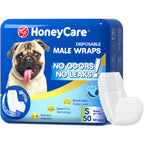HONEY CARE All-Absorb A26 Male Dog Wrap, 50 Count, Small