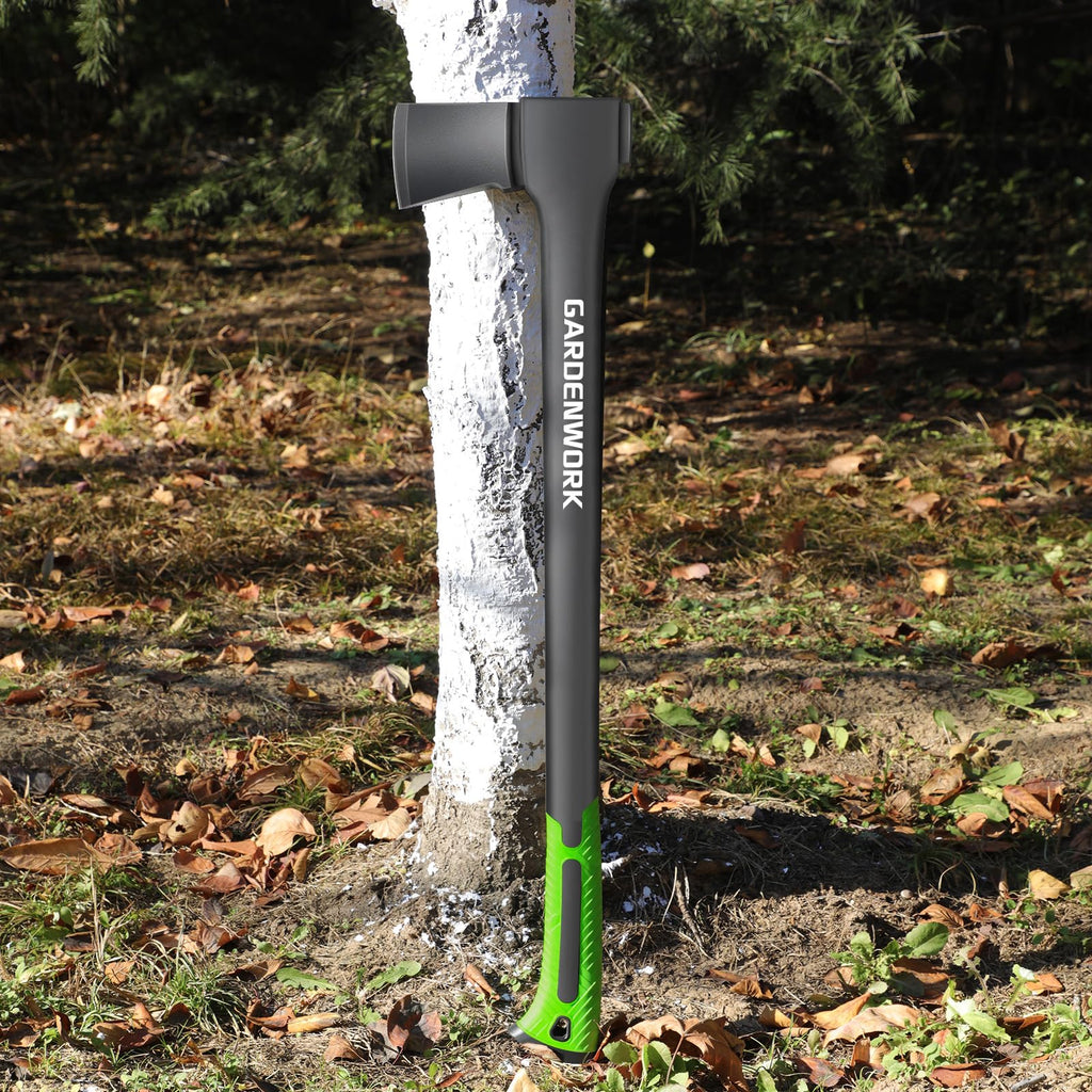 GARDENWORK Wood Splitting Axe,32" Chopping Axe for Heavy Duty Woood Cutting