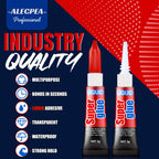 ALECPEA Super Glue, 48 X 3g, Liquid Instant Glue for Metal and Ceramic
