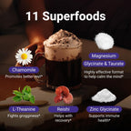 MoonBrew Nighttime Magnesium Hot Cocoa Jar, Natural Sleep Aid Drink Mix for Adults - Calming Melatonin-Free Sleep Support - Sleepy Hot Chocolate Powder with L-Theanine, Chamomile & Zinc Glycinate