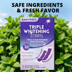 SAKYPRORAL Purple Whitening Strips, 90-Day Long-Lasting Results, Enamel Safe & Low-Sensitivity, Professional Teeth Whitening Strips with Non-Slip Dry Strip Technology (28 Count (Pack of 1))