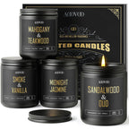 AOOVOO Scented Candles for Men - 4 Pack Candles for Home Scented