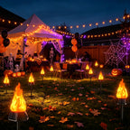 Toodour Solar Halloween Lights Outdoor, 4 Pack Solar Torch Light Waterproof