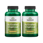 Swanson Activated Charcoal - Natural Supplement Supporting Healthy Absorption - Helps w/Bloating & Maintaining Bowel Regularity - (120 Capsules, 520mg per Serving) 2 Pack
