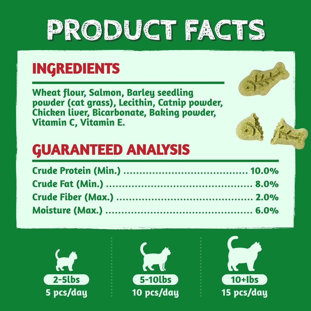Just Try Cat Grass Treats for Indoor Cats Hairball Control 13.4 OZ
