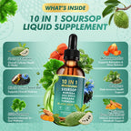 Royavita Soursop Bitters Liquid Drops, Bitter Herbs with Soursop Extract, Ashwagandha, Sea Moss & Black Seed Oil, Formulated for Immune Wellness, Antioxidant Support & Healthy Digestion, 2 FL Oz