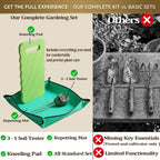 10PCS Heavy-Duty Garden Tools Set for Beginners - Rust-Proof Aluminum Garden Kit with Soil Tester, Repotting Mat & Kneeling Pad, Perfect Gardening Gift for Women, Mom & Beginners