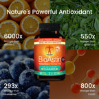 Nutrex Hawaii BioAstin Hawaiian Astaxanthin - Vegan - 12mg High Potency, 60 Citrus Gummies - Antioxidant Support for Skin & Immune Health - Premium Microalgae Grown in Kona - Non-GMO & Gluten-Free