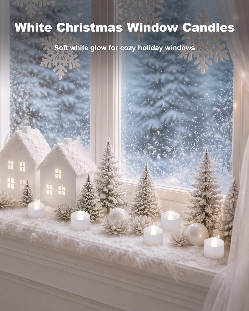 Homemory 24-Pack Battery Tea Lights with Timer Built in, Auto-On 6H Daily