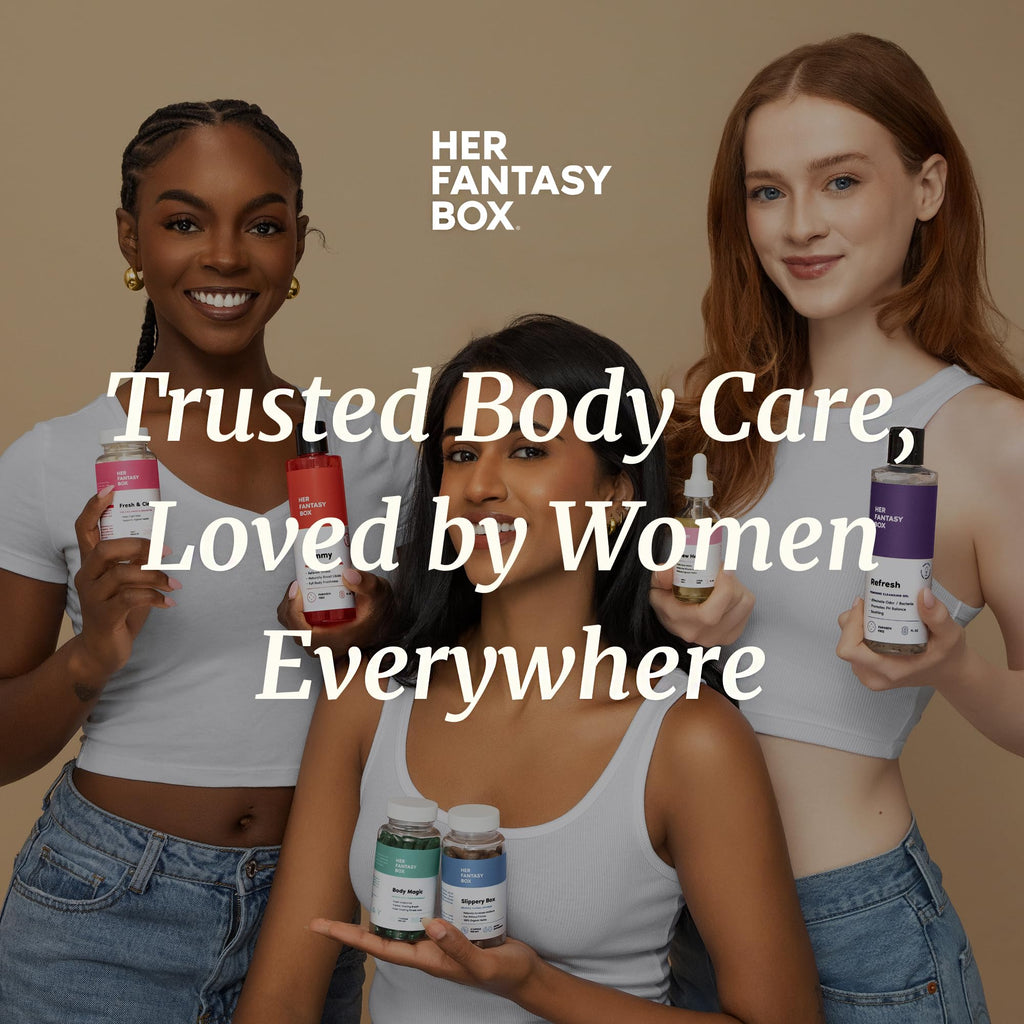 Her Fantasy Box | Slippery Box | Fast-Acting Slippery Elm Capsules for Feminine Wellness & Intimate Moisture Support – 60 Vegan Capsules